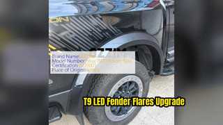 Flares de pára-lama LED para proteção aprimorada de caminhão T9