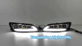 Atualização DRL dos faróis de nevoeiro Hyundai Tucson 2016-2018