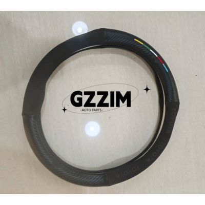 Customizable 3D Embossed PU Leather Steering Wheel Cover O Type D Type Design for Toyota Luxury Custom Logo