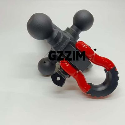 Forged Steel Tri Ball Mount Receiver With Tow Hook Shackle and Pin for Heavy Duty Trailer Towing Equipment