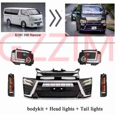 acessórios de carro carrosseria kit de facelift dianteiro kit de atualização para toyota hiace KDH 200 estreito 2014-2018