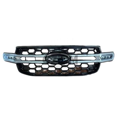 Grelha do pára-choque dianteiro modificada Grelha automática com grelhas de carro leve para Ford Ranger 2023 2024